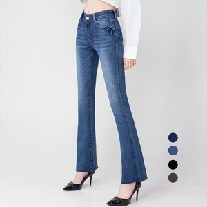 엘블로썸 여성 스판좋은 인밴드 슬림 롱 부츠컷 청바지 (3단기장 키별)