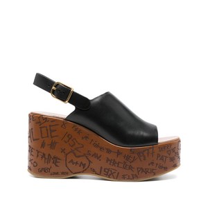 끌로에 맥심 웨지 샌들 80mm, Europe 40(KR 265), 블랙계열