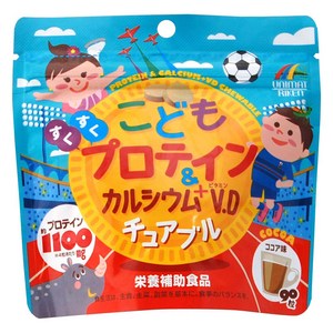 유니마트 어린이 프로틴 & 칼슘 + 비타민D 츄어블 코코아 맛