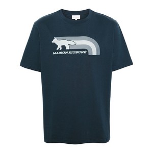 메종키츠네 폭스 모티프 티셔츠, 블루계열, Standard L(KR 105)
