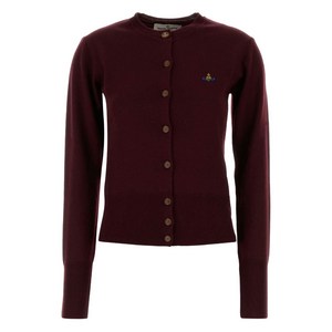 비비안웨스트우드 구체 장식 버진 울 가디건, 레드계열, Standard XS(KR 55)