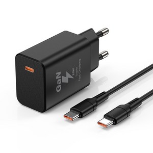 YEXXI c타입 초고속 충전기 25W GaN PD PPS QC3.0 어댑터 + C TO C 1.5M 25W 케이블 세트