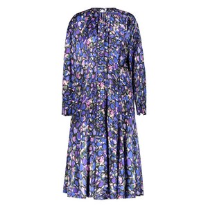 발렌시아가 자카드 플로럴 프린트 드레스