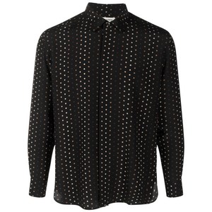 생로랑 폴카 도트 프린트 셔츠