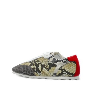 마르니 크로커다일 이펙트 스니커즈, Italy 40(KR 270), 그레이계열+베이지계열