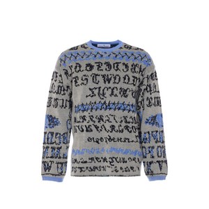 비비안웨스트우드 릴리 크루 넥 스웨터, 그레이계열+블루계열, S/M