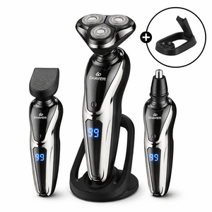 헤누스 셰이버 남자 전기 면도기 생활방수 전동 면도기, 1개, 블랙