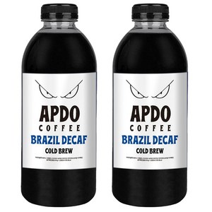 [Apdo.] 압도적인 더치커피 1+1 브라질 디카페인 콜드브루 원액 콩의 고소함, 1개입, 1L, 2개