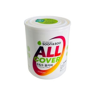 [노루페인트] 순&수 올커버 다용도 수성페인트 베이비 그레이 반광 1L, 1개