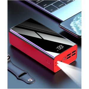 보조 배터리 120W 초고속 충전 50000mAH 초대용량 LED 조명 미러 보조 배터리