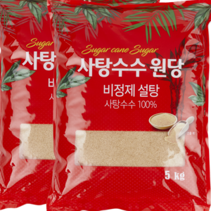 슈가푸드 비정제원당 비정제설탕 원당 사탕수수당 (슈가푸드), 5kg, 2개