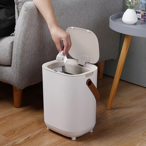 투데이리빙 자동 센서 스마트 휴지통 동작 감지 대용량 쓰레기통 냄새 벌레 차단 밀폐 기저귀통 전자동 개폐 수거함 무선 화장실 욕실 용품, 화이트(CU00061, 1개