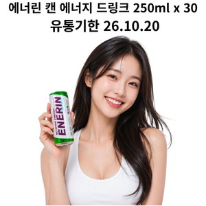 현대약품 에너린 캔 에너지 드링크 NO스파이크 음료, 250ml, 30개