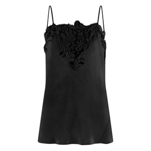 페라가모 실크 레이스 자수 탑, 블랙계열, Italy 44(KR 77)