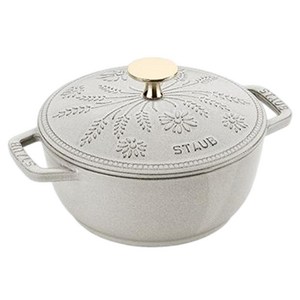스타우브 스몰 데이지 법랑 주철 냄비 10307, 트러플 화이트, 16cm, 1개