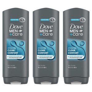 도브 멘 + 케어 클린 컴포트 바디 페이스 워시, 532ml, 3개