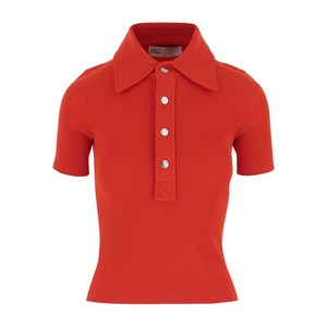 토리 버치 니트 폴로 탑, 레드계열, Mid standard L