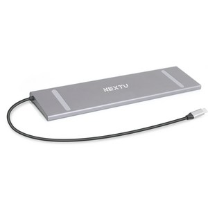 넥스트유 13 in USB-C 멀티포트 노트북 도킹스테이션, 실버, 1개