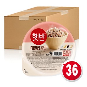 햇반 매일 잡곡밥, 210g, 210g x 36펫, 상세페이지 참조