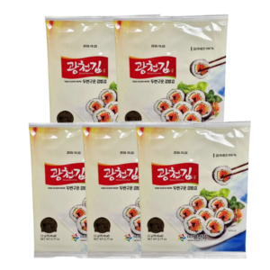 광천김 소문난 두번 구운 김밥김, 22g, 5개