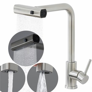 준앤코 3WAY 와이드 폭포수 싱크대 수전 KF302