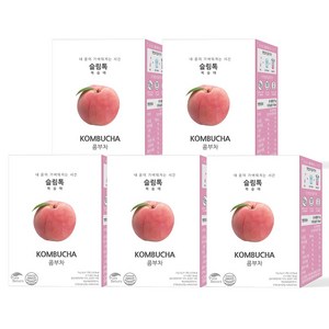 퓨어리턴 슬림톡 콤부차 복숭아 15포 5박스 유산균 사과초모식초, 5g, 15개입, 5개