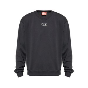 디젤 로고 장식 스웨트셔츠, 블랙계열, Standard M