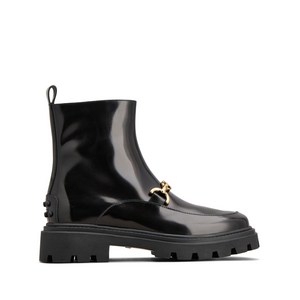 토즈 로고 장식 가죽 앵클 부츠, Europe 36(KR 230), 블랙계열