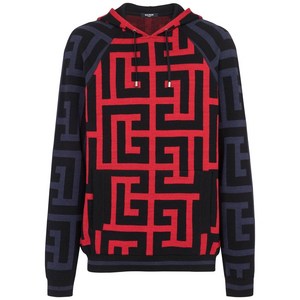 발망 발망 모노그램 프린트 드로스트링 후디