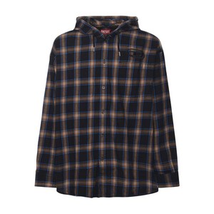 디젤 체크 패턴 후드 재킷