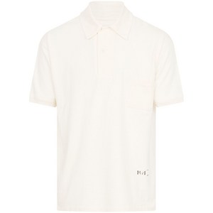 메종 마르지엘라 로고 프린트 폴로 셔츠, 화이트계열, Standard M(KR 100)