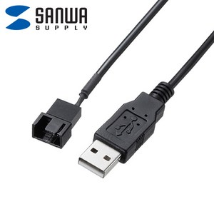 산와서플라이 TK-PWFAN6 USB 전원 12V 승압 케이블 0.9m, 1개, 1개