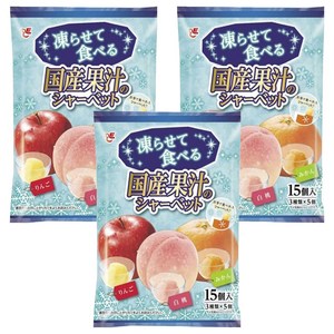 에이스베이커리 얼려서 먹는 과즙 샤베트 사과 + 복숭아 + 귤 15개입, 3개
