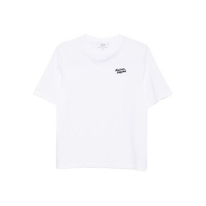 메종키츠네 로고 자수 코튼 티셔츠, 화이트계열, M(KR 66)