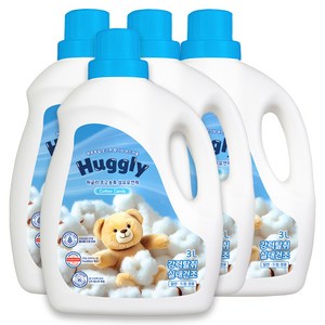 허글리 초고농축 섬유유연제 코튼캔디, 3L, 4개