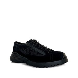 디올 모노그램 패턴 레이스업 스니커즈, IT 40.5(KR 255), 블랙계열