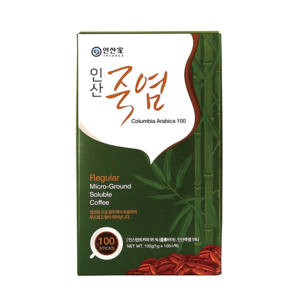 인산죽염 인산 죽염커피 아메리카노 1g X 100포 인산가 콜롬비아 외무료배송, 100개입, 1개