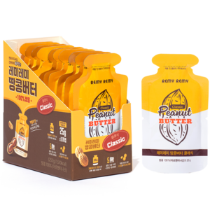 레미레미 짜먹는 땅콩버터 100% 클래식, 250g, 1박스
