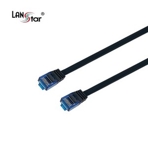 [LANSta] CAT.7 UTP 랜케이블 플랫형 LS-F7-UTPD-10M [다이렉트/연선] [블랙/10m], 1개