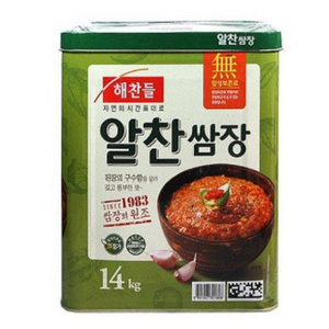 해찬들 알찬쌈장 지함, 14kg, 1개