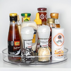 회전식 수납 화장품 양념장 주방 화장대 선반, L(27 x 4.3..., 1개