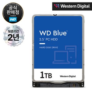 WD BLUE HDD 2.5인치 노트북용 하드디스크 SMR(PMR), [1TB] WD10SPZX, 1TB