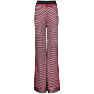 발망 PB 모노그램 프린트 니트 팬츠, 블루계열+레드계열, France 42(KR 77)