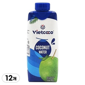 비엣코코 코코넛워터 오리지널, 330ml, 12개