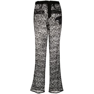 생로랑 생 로랑 스트레이트 플로럴 레이스 팬츠, 블랙계열, France 38(KR 66)