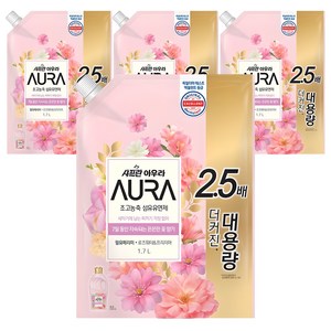 아우라 초고농축 섬유유연제 윌유메리미 리필, 1.7L, 4개