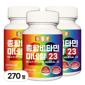 순수식품 종합 멀티 비타민 미네랄, 90정, 3개