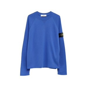 스톤 아일랜드 크루 넥 패치 스웨트셔츠, 블루계열, Standard M(KR 95)