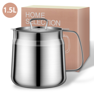 guayin 스텐 케틀팟 다용도 인덕션 올스텐 304 라면 냄비 케틀팟 멀티팟 스텐 내얼주전자 킴핑용 자취용 실버 커피 라면 어묵꼬치 조리 가능 6003, 1.5L, 1개