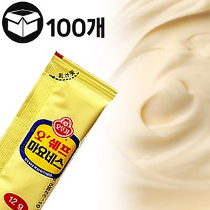 제이케이푸드 오뚜기 오쉐프 일회용 마요네즈 12gX100개입 업소용, 12g, 100개